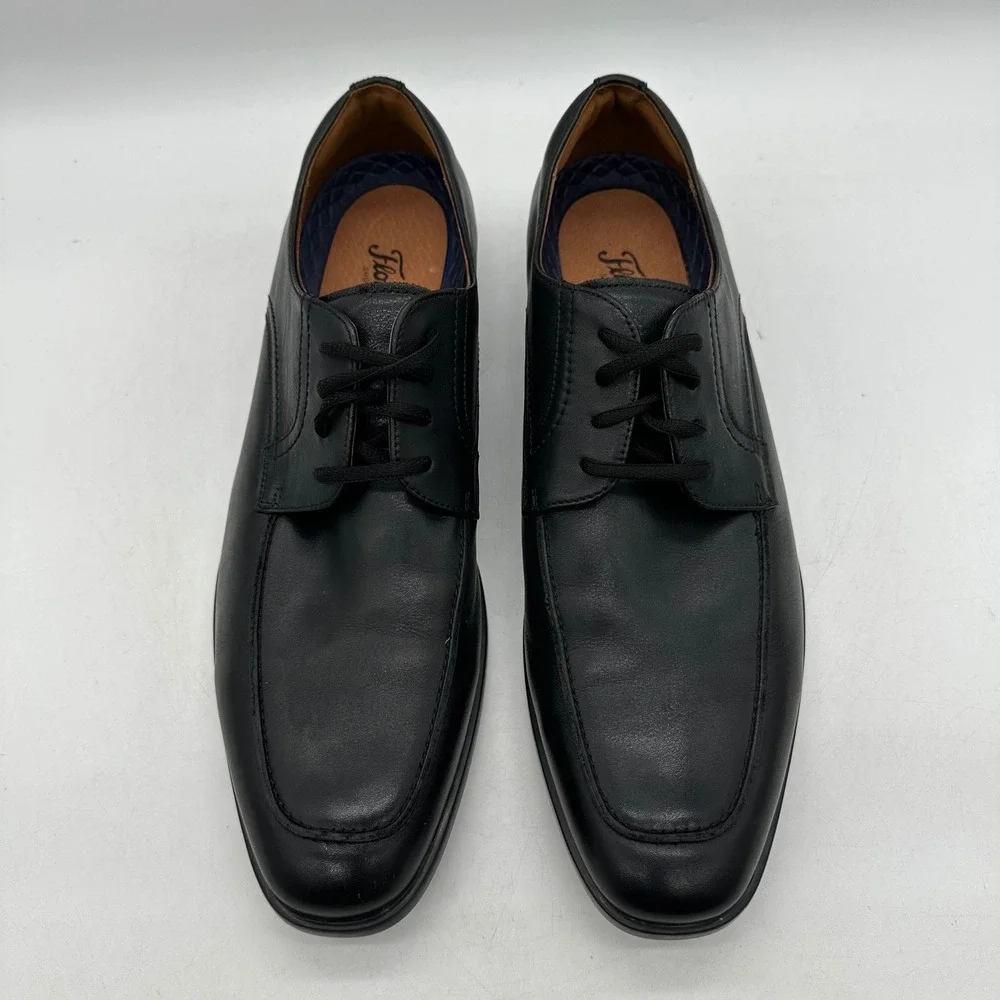Florsheim 15205-001 Mens 11.5 Black Leather Zaffiro Moc Toe Oxford Dress Shoes